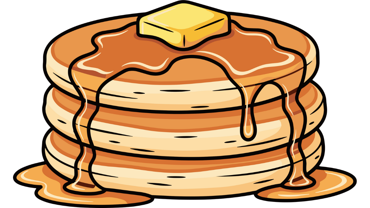Stack of pancakes with syrup